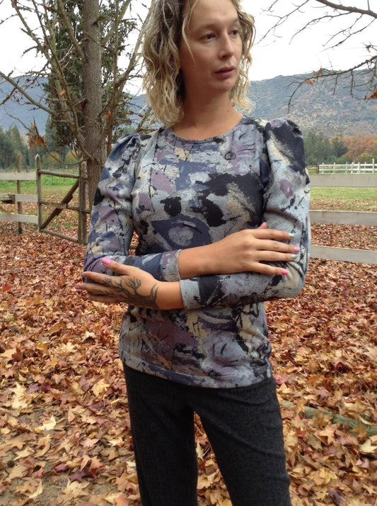 Sweater Iris gris abstract